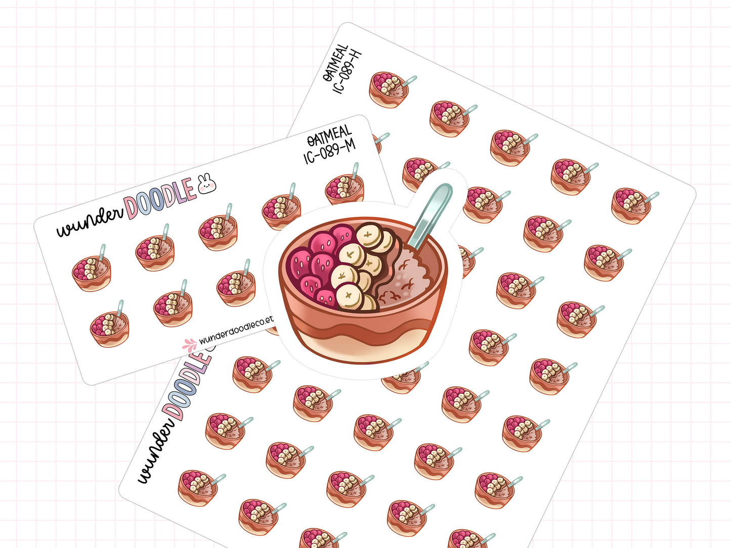 Oatmeal Planner Stickers | IC-089