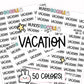 Vacation Planner Stickers | AW-10