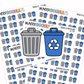 Trash & Recycling Planner Stickers | IC-137