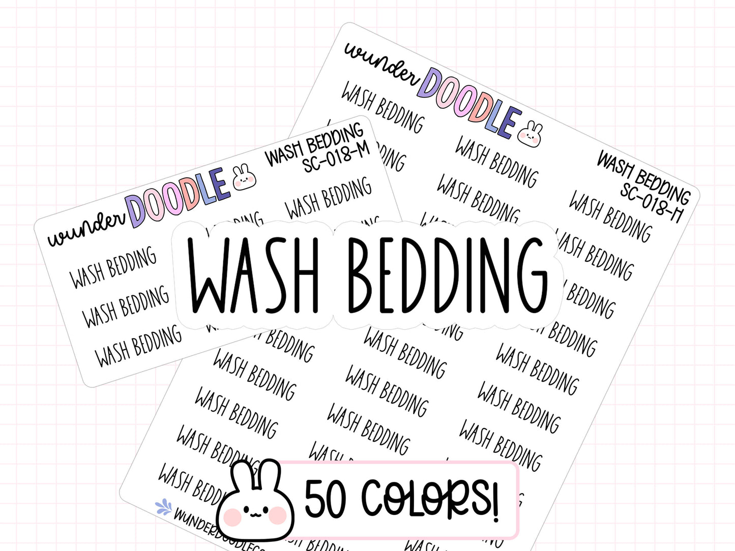 Wash Bedding Planner Stickers | SC-018