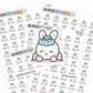 sick day stickers, health planner, cold flu sticker