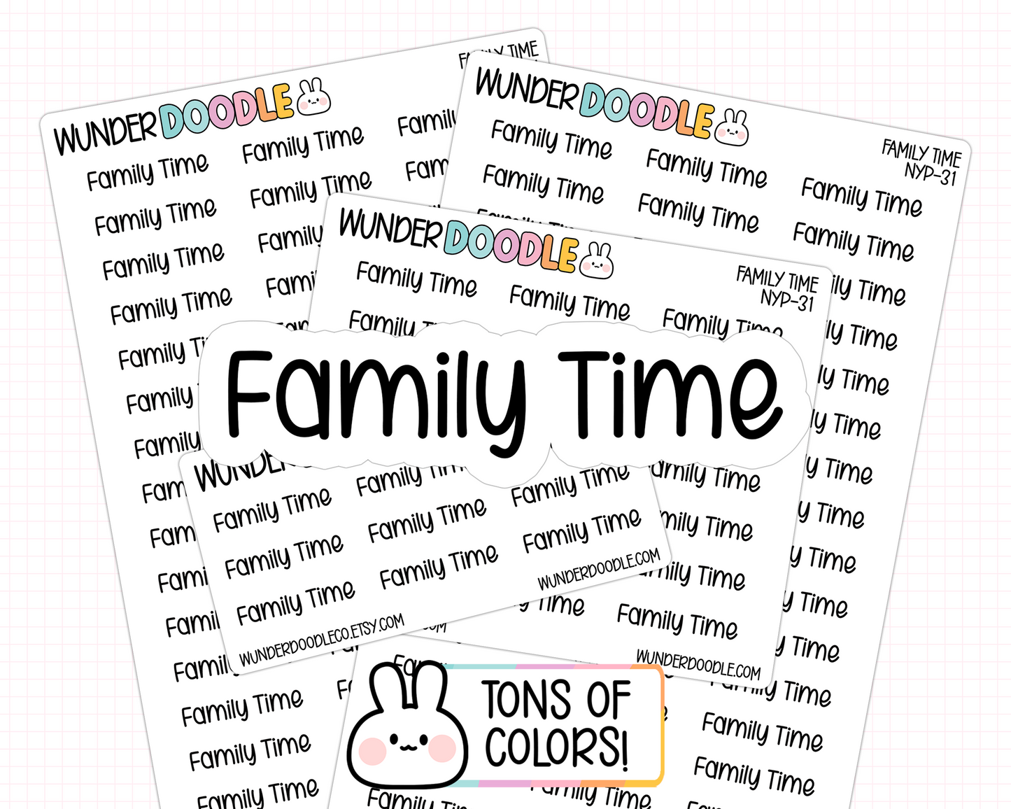 Family Time Planner Stickers | NYP-31