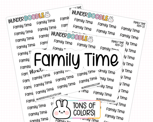 Family Time Planner Stickers | NYP-31