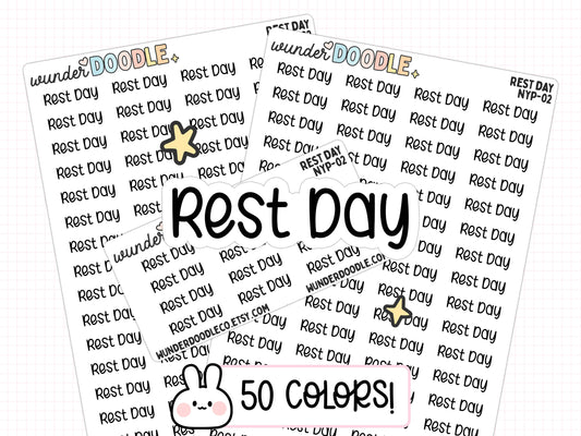 Rest Day Planner Stickers | NYP-02