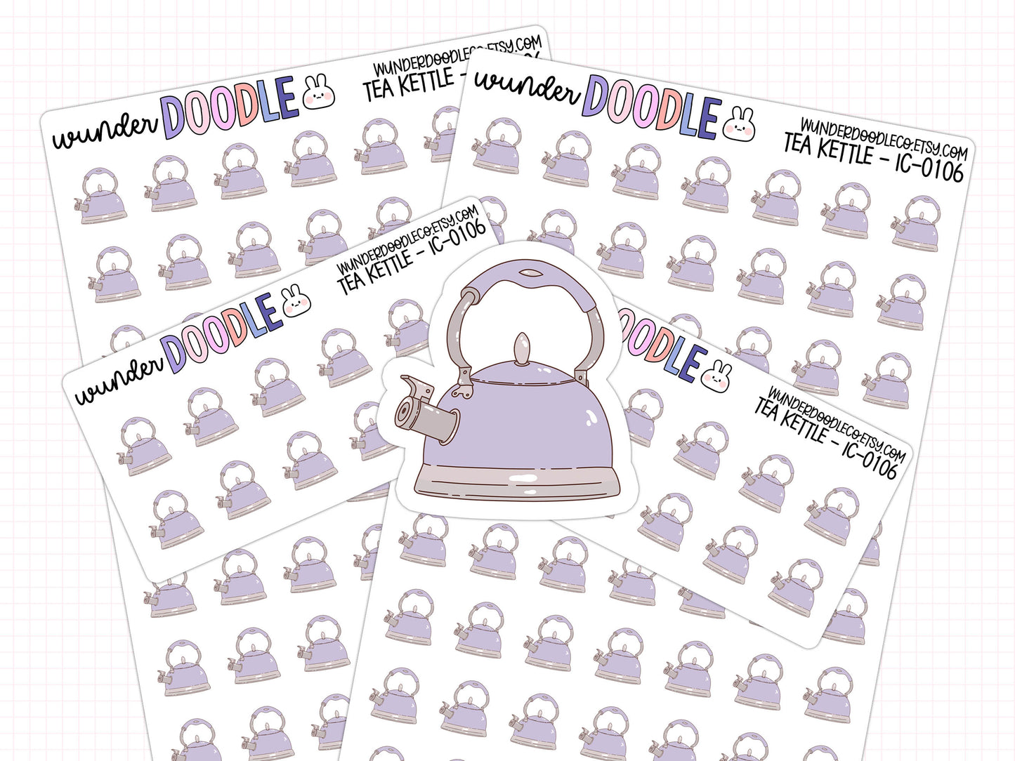 Tea Kettle Planner Stickers | IC-0106