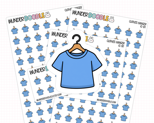 Clothes Hanger Planner Stickers | IC-81
