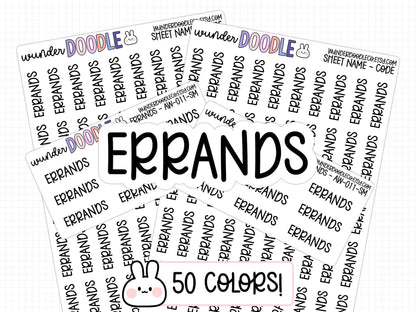 Errands Planner Stickers | AW-11