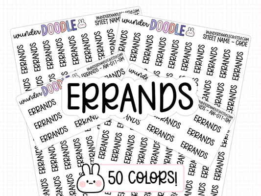 Errands Planner Stickers | AW-11