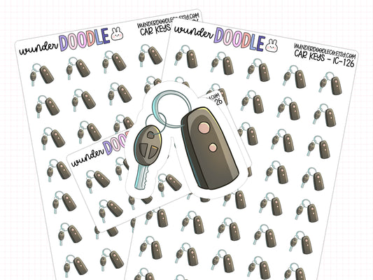 Car Key Planner Stickers | IC-126