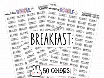 Breakfast Planner Stickers | SC-20