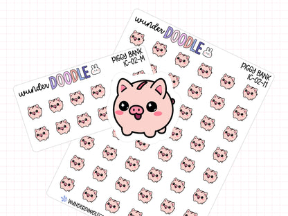 Piggy Bank Planner Stickers | IC-02