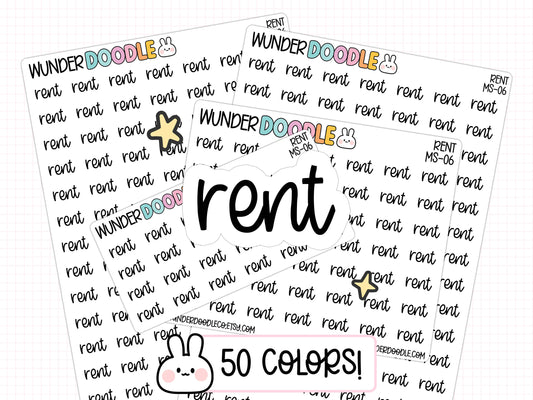 Rent Planner Stickers | MS-06