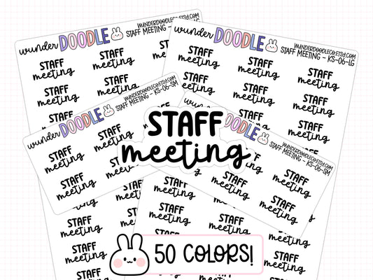 Staff Meeting Planner Stickers | KS-06