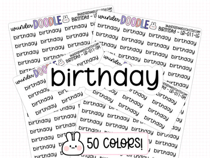 Birthday Planner Stickers | LR-011