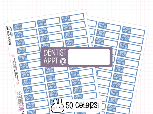 Dentist Appt Planner Stickers | BOX-03