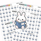 Doodle Bunny Reading Planner Stickers | IC-196