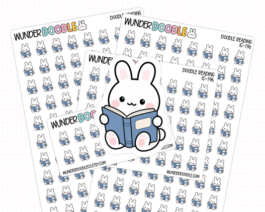 Doodle Bunny Reading Planner Stickers | IC-196