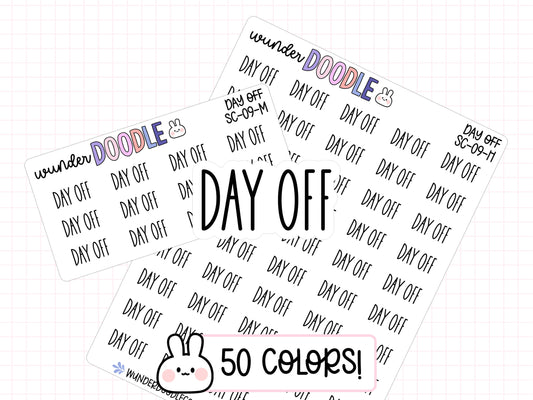 Day Off Planner Stickers | SC-09