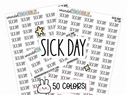 Sick Day Planner Stickers | SC-29