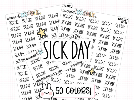 Sick Day Planner Stickers | SC-29