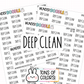 Deep Clean Planner Stickers | SC-32