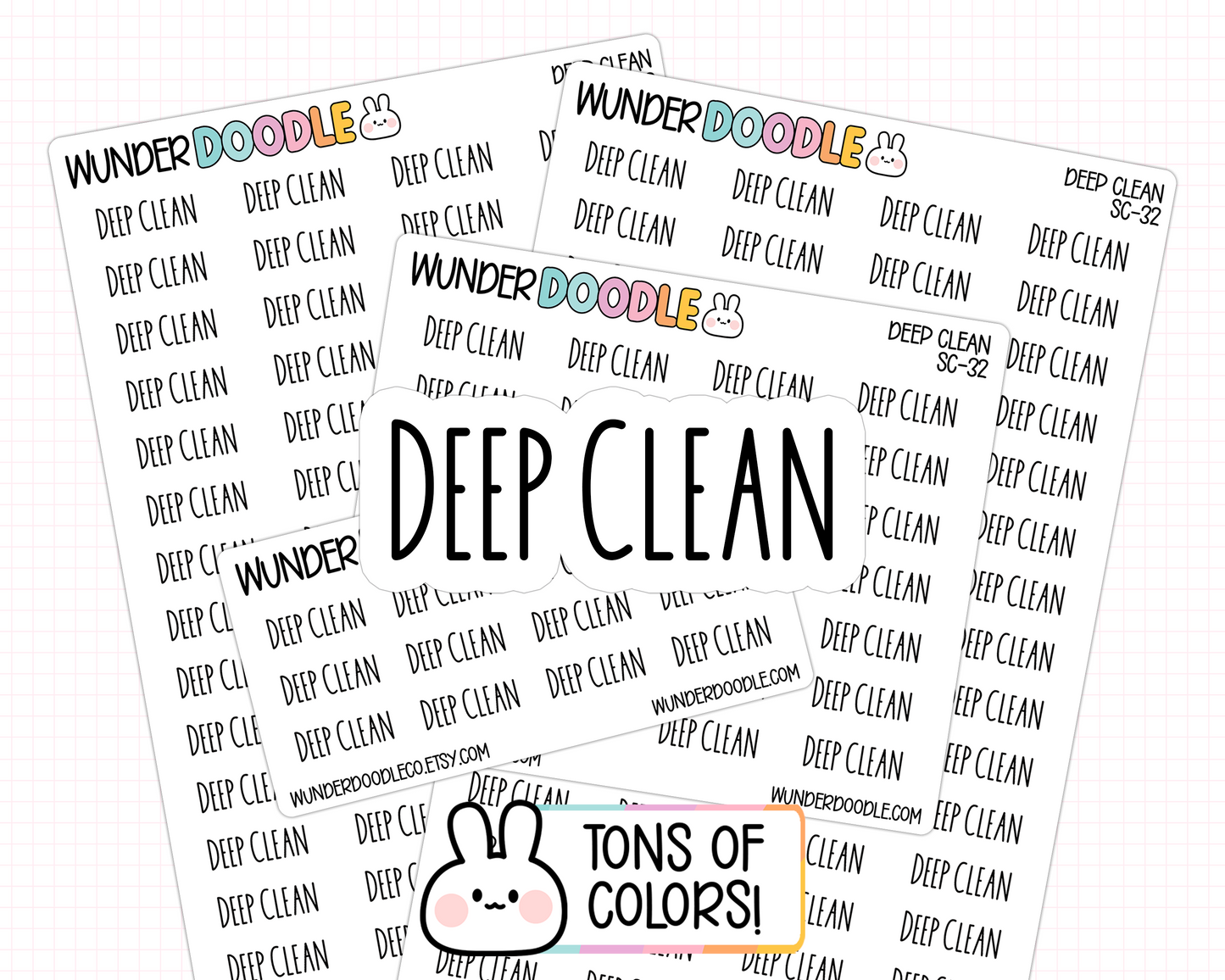 Deep Clean Planner Stickers | SC-32
