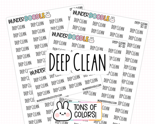 Deep Clean Planner Stickers | SC-32