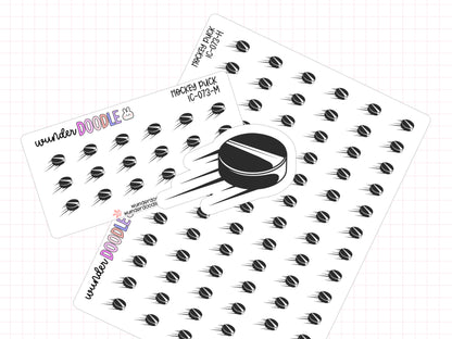 Hockey Puck Planner Stickers | IC-073