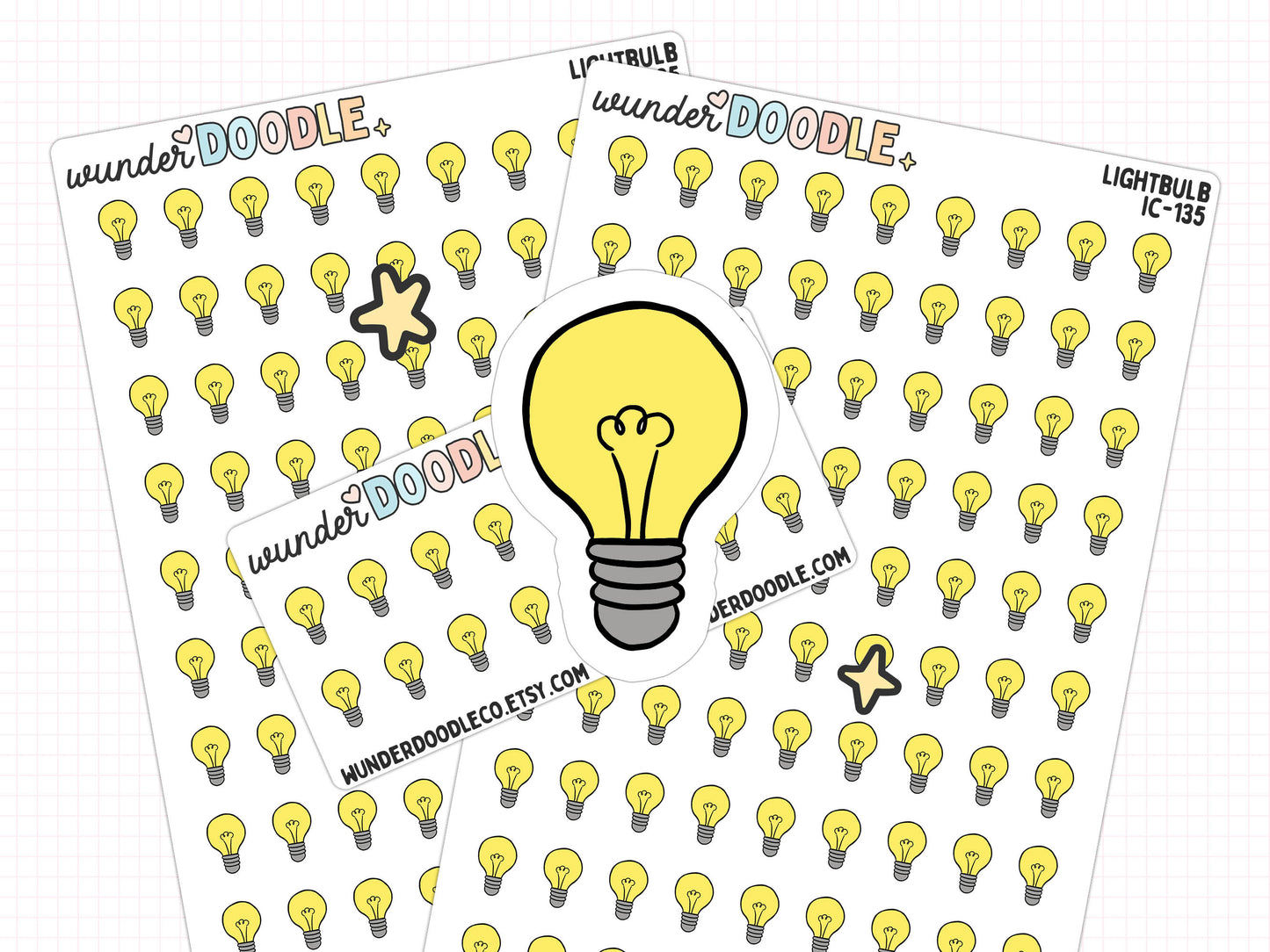 Lightbulb Planner Stickers | IC-135