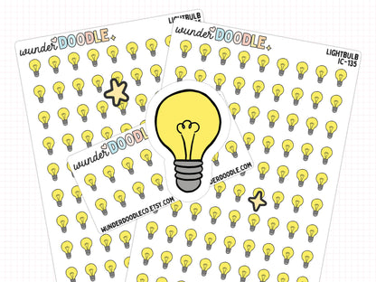 Lightbulb Planner Stickers | IC-135