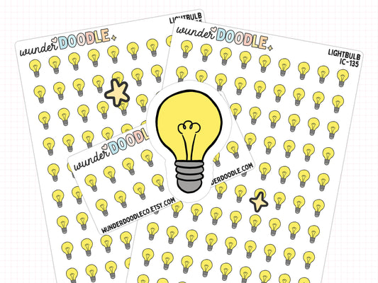 Lightbulb Planner Stickers | IC-135