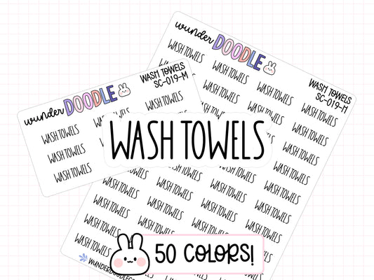 Wash Towels Planner Stickers | SC-019