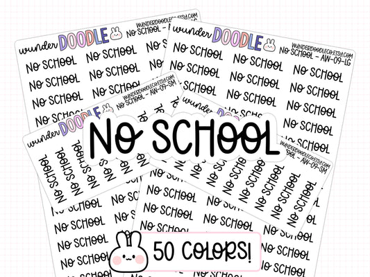 No School Planner Stickers | AW-09