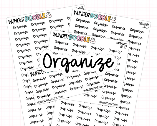 Organize Planner Stickers | BT-17