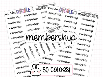 Membership Planner Stickers | MS-012