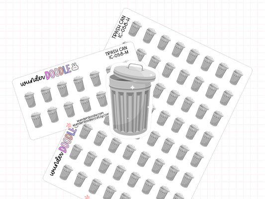 Trash Can Planner Stickers | IC-058