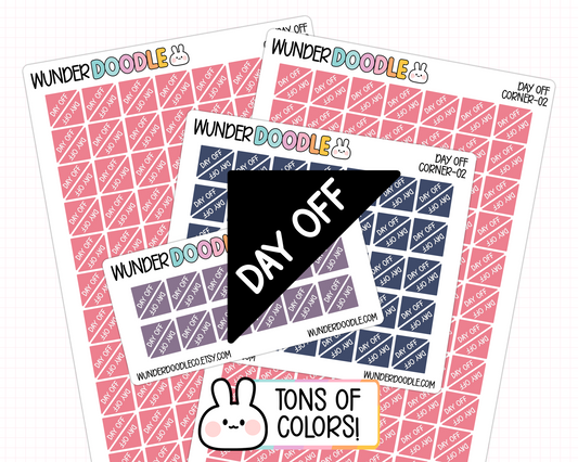 Day Off Planner Stickers | CORNER-02
