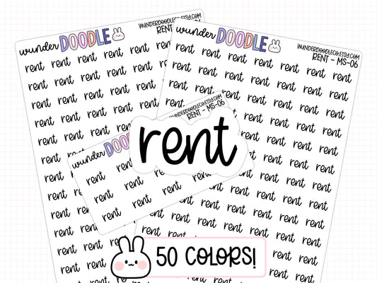 Rent Planner Stickers | MS-06