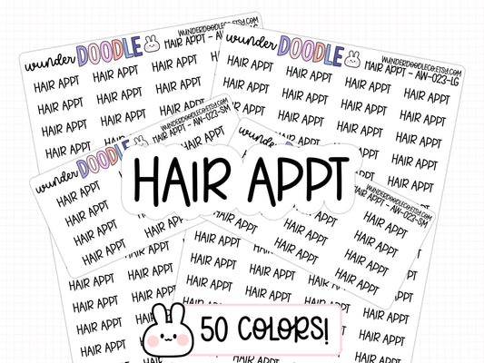 Hair Appt Planner Stickers | AW-23