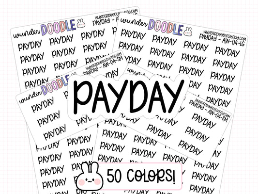 Payday Planner Stickers | AW-04