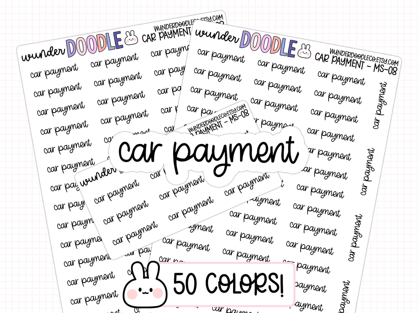 Car Payment Planner Stickers | MS-08