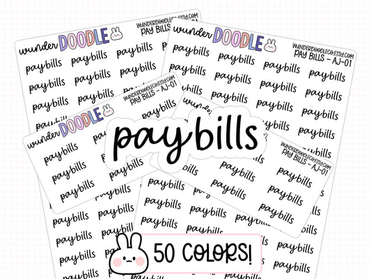 Pay Bills Planner Stickers | AJ-01