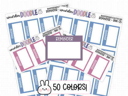 Reminder Planner Stickers | BOX-025