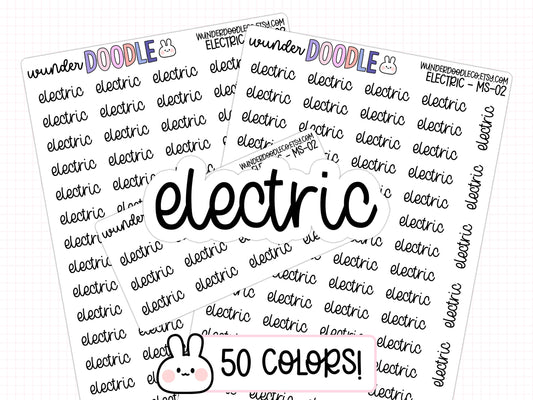 Electric Planner Stickers | MS-02