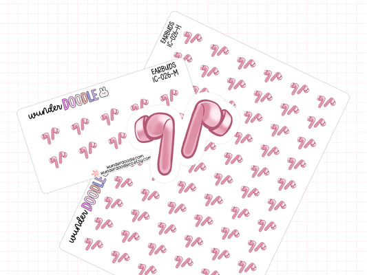 Earbuds Planner Stickers | IC-026