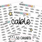 Cable Planner Stickers | MS-01