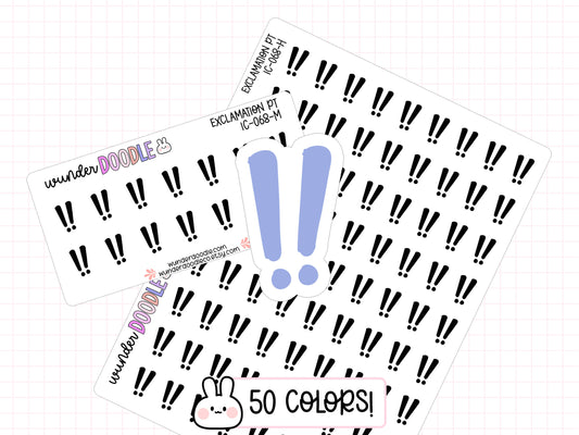 Exclamation Point Planner Stickers | IC-068