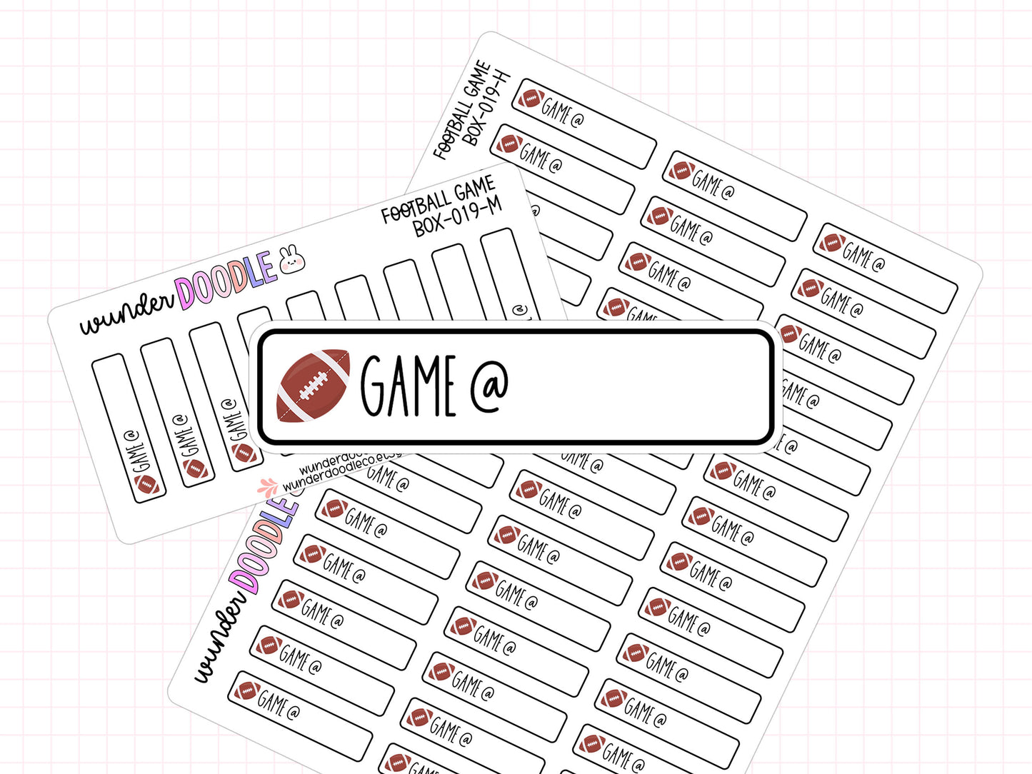 Football Game Planner Stickers | BOX-019