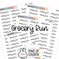 Grocery Run Planner Stickers | MS-48