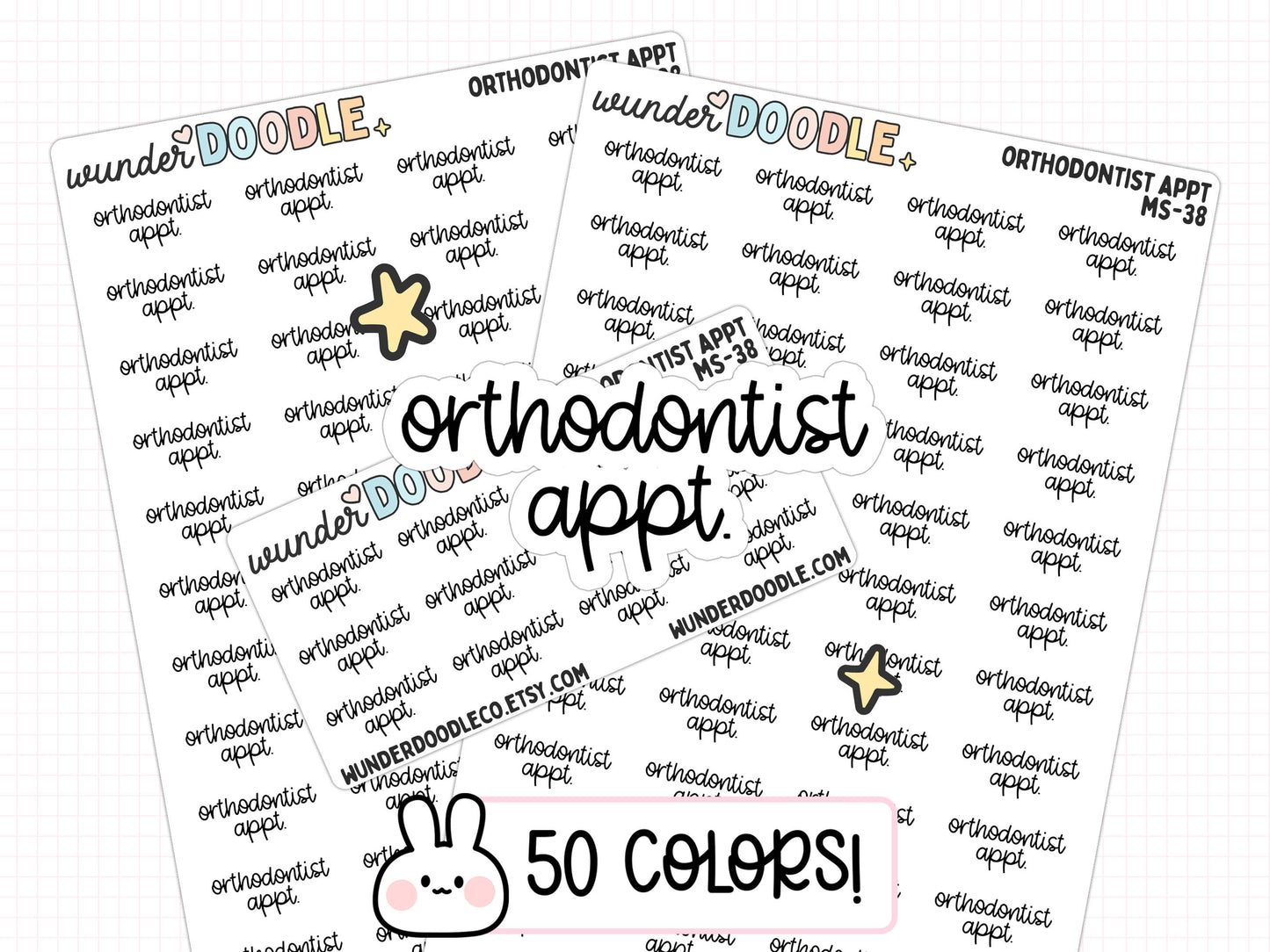 Orthodontist Appt Planner Stickers | MS-038